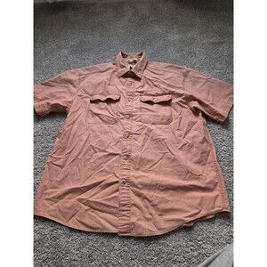 LL Bean Men’s Sunwashed Canvas Short Sleeve Short Sz L In Sunny Orange